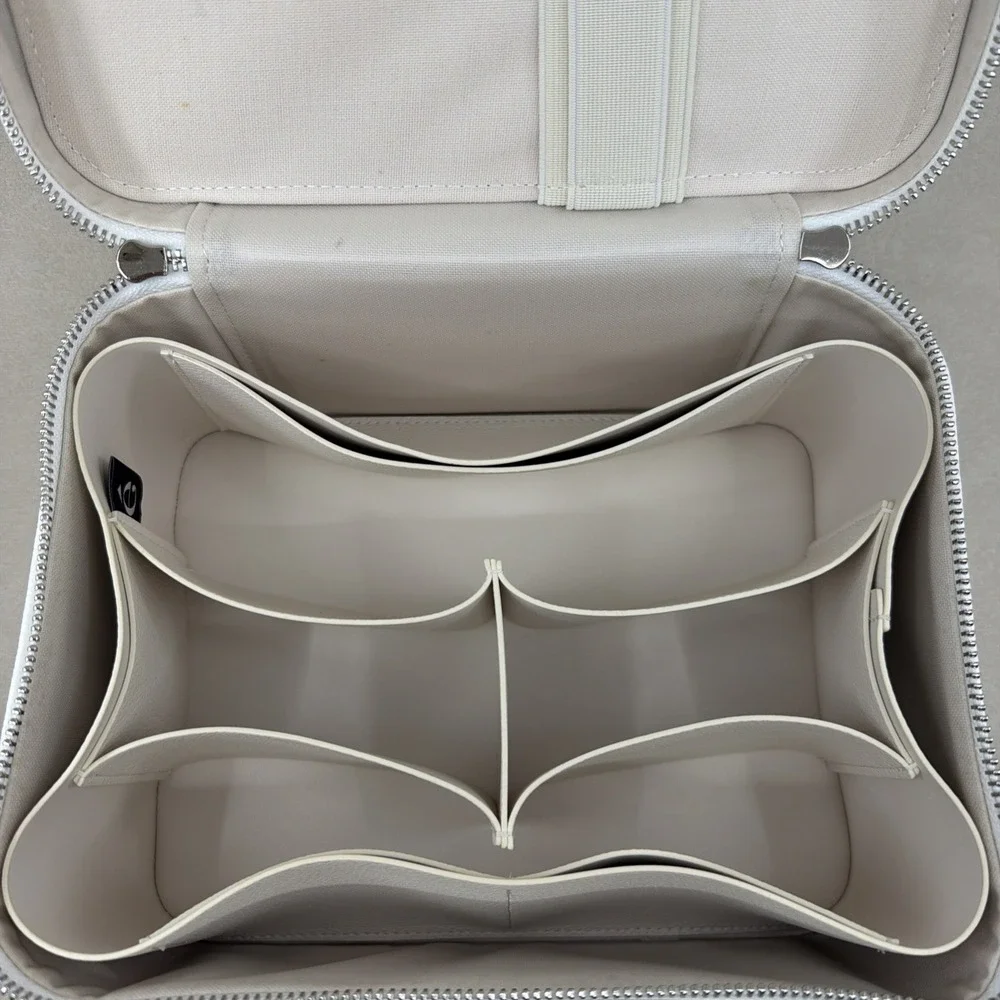 Étoile Duo Vanity Case in White Croc NEW With Defects Please See All Photos